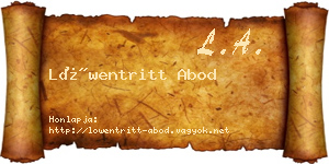 Löwentritt Abod névjegykártya